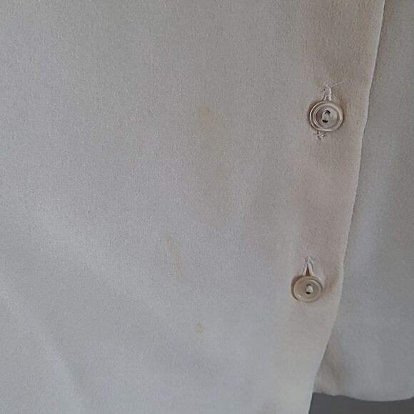 Marella 100% Silk Sheer Cream Blouse Size 12 Large - Picture 4 of 12